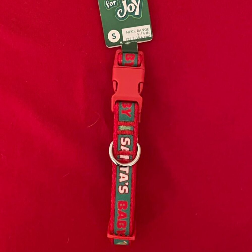NWT Santa's Baby Adjustable Dog Collar, Small
